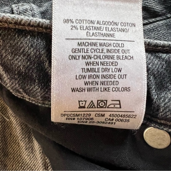 HUDSON Jeans Remi Straight Crop Jeans Black Wash Distressed Denim Size 30 - Picture 11 of 12